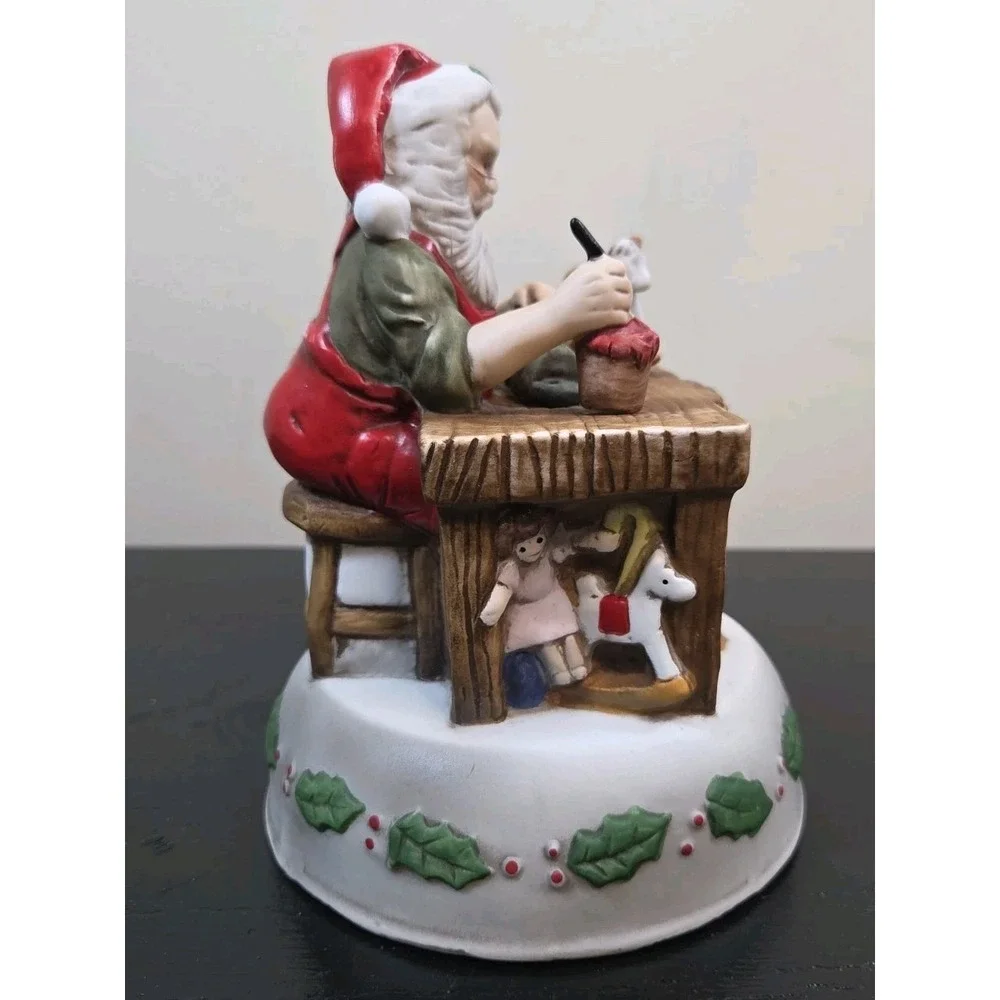 VtG Enesco Christmas Santa Claus Shoppe Musical Cantique De Noel 1985‎ Working